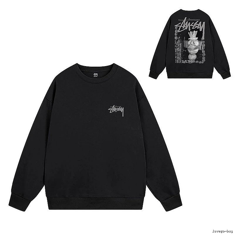 Stussy Black Style 540 Graphic SweatShirt Bold Graphic