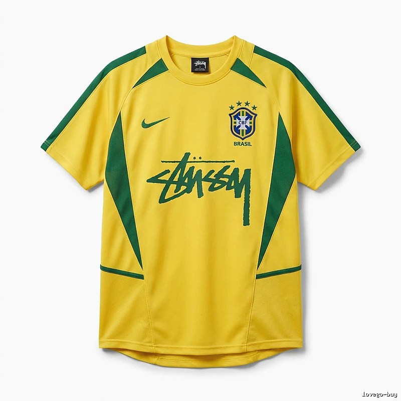 Stussy Brazilian-style yellow-green T-shirt