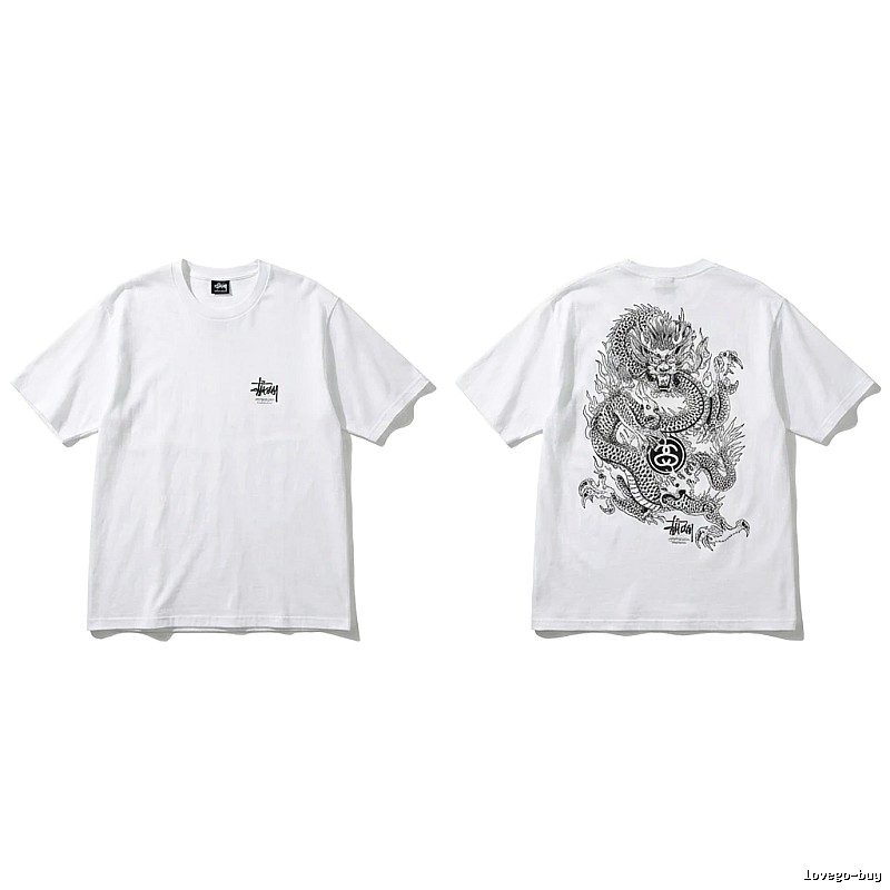 Stussy Chinese-style white T-shirt