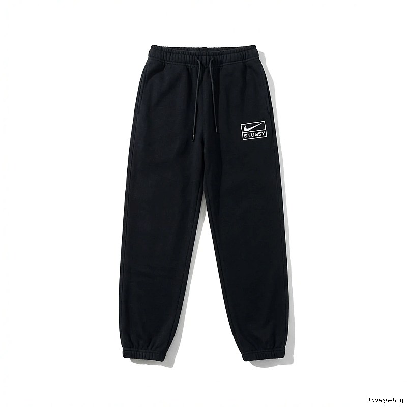 Stussy Co-branded Casual Black Sweatpants