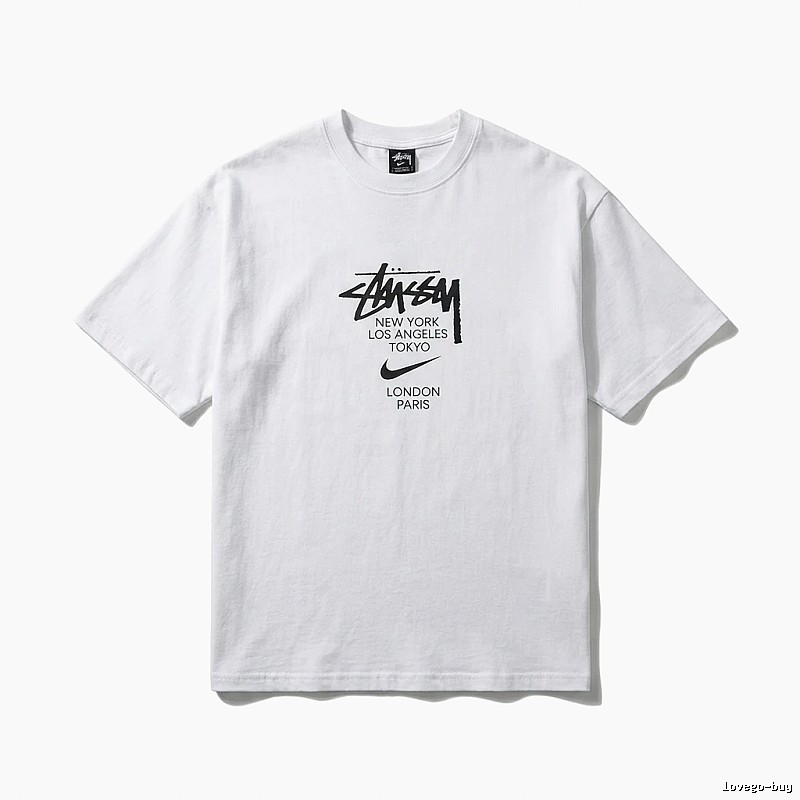 Stussy Co-branded Simple Style White T-shirt