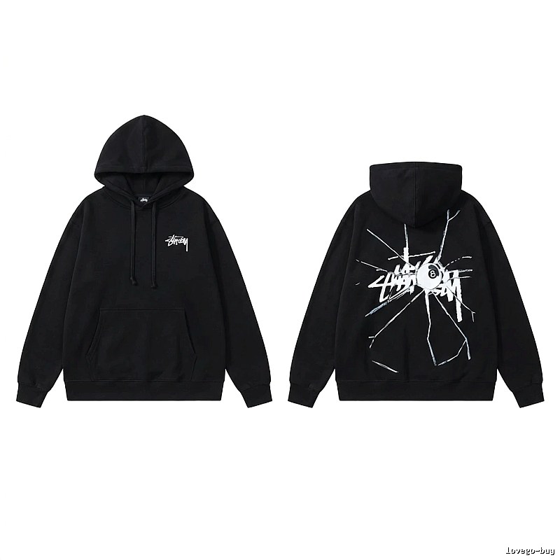 Stussy dark style black hoodie