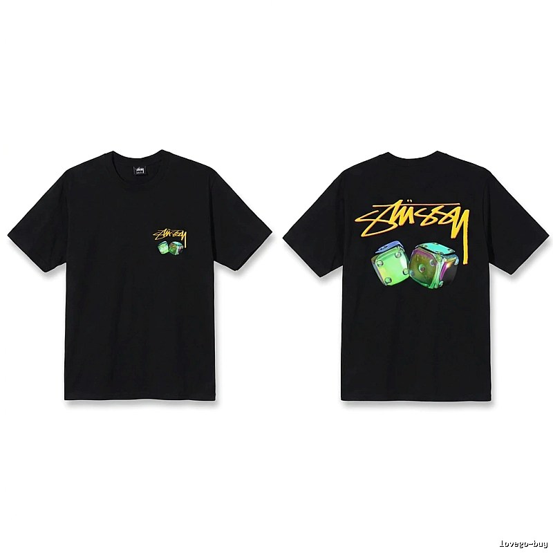 Stussy Dice Print Black T-shirt