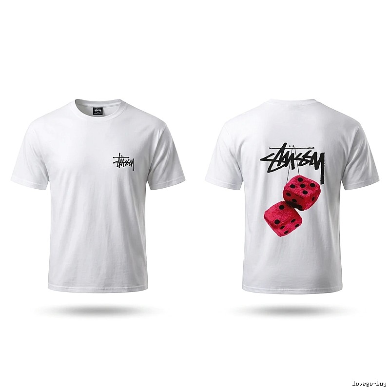 Stussy Dice Print White T-shirt