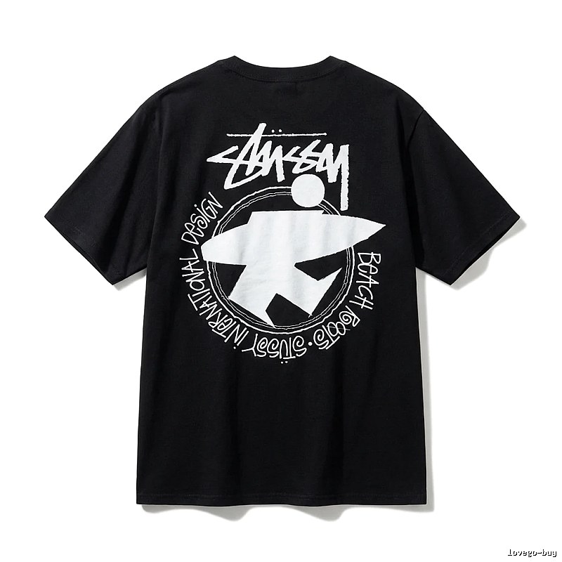 Stussy graffiti-style black T-shirt