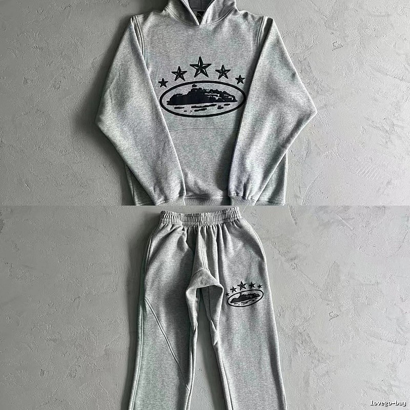 Stussy Matching Set Star-Detail Set Gray Tracksuit Set Resort Wear Logo