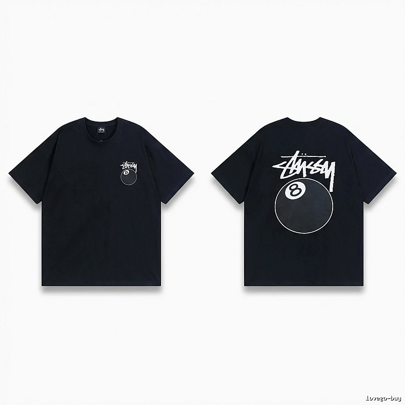 Stussy No.8 Ball Style Black T-shirt
