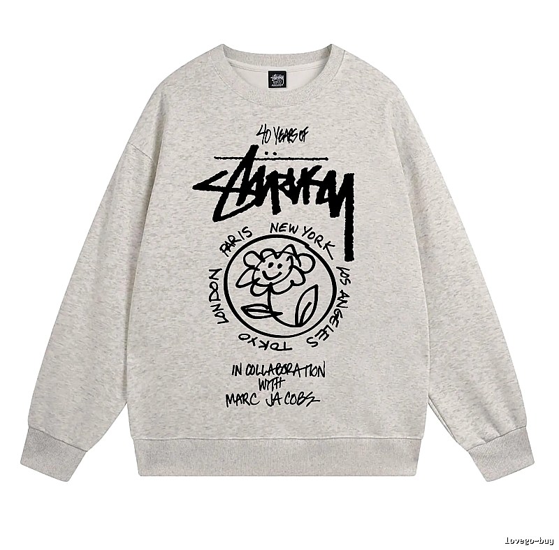 Stussy Oatmeal Style 539 Graphic SweatShirt Smart Casual