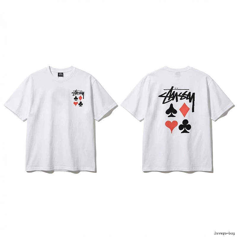 Stussy Playing Card Style White T-Shirt