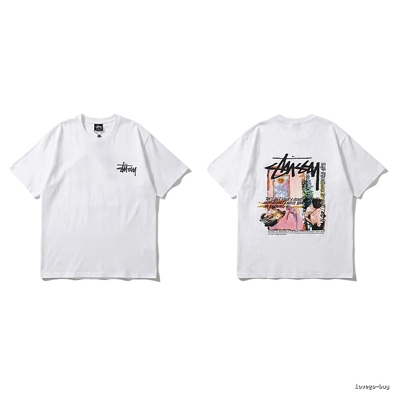 Stussy - printed casual white T - shirt