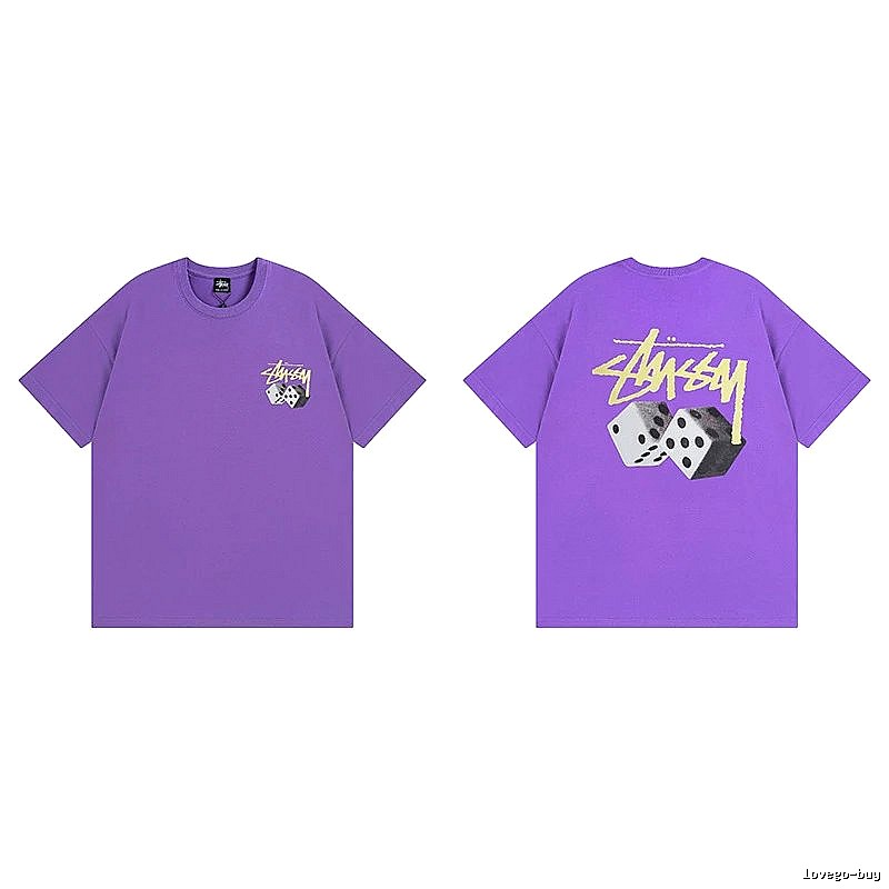 Stussy Purple Spider Graphic T-Shirt Campus Look Logo