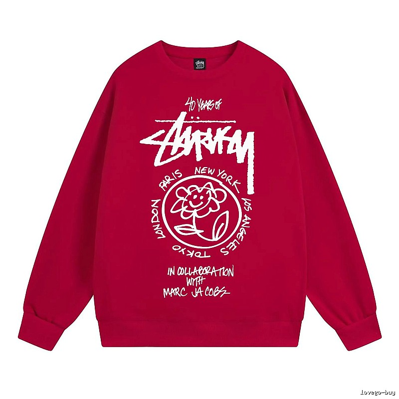 Stussy Red Style 539 Graphic SweatShirt Downtown Style