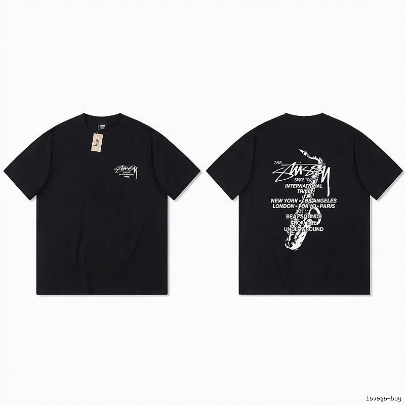 Stussy trendy and cool style black T-shirt