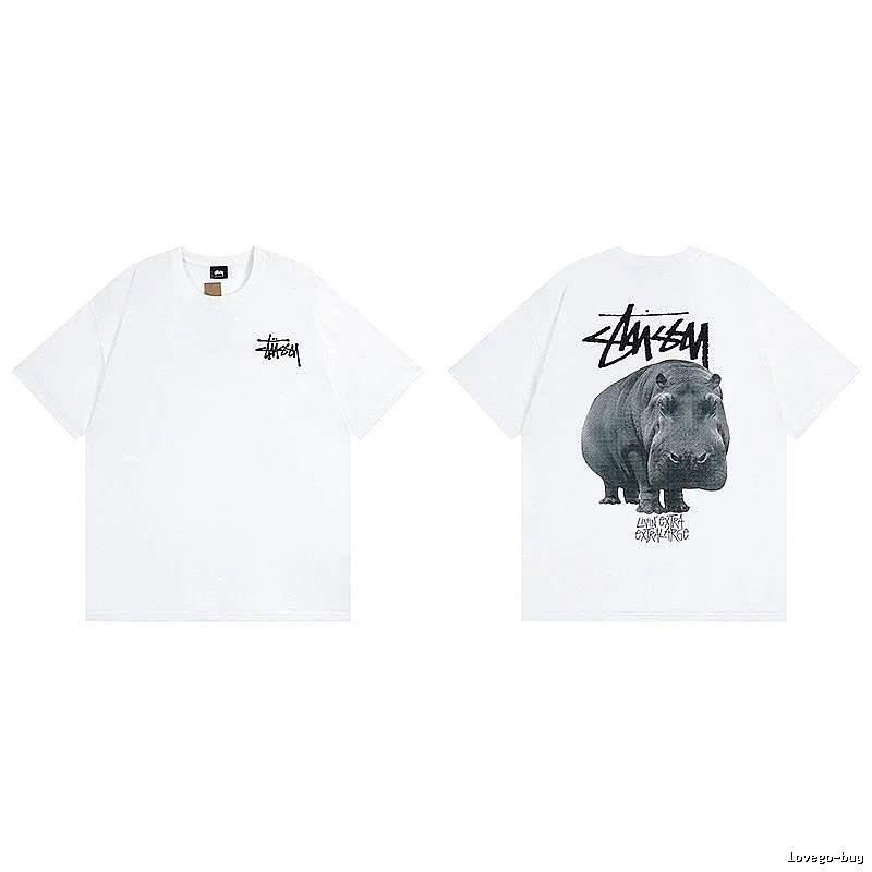 Stussy White Spider Graphic T-Shirt Relaxed Styling Logo