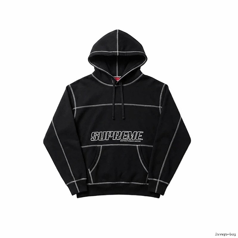Supreme basic street style black sweatshirt