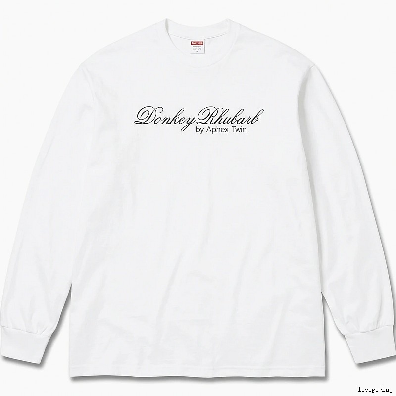 Supreme letter style white long-sleeve