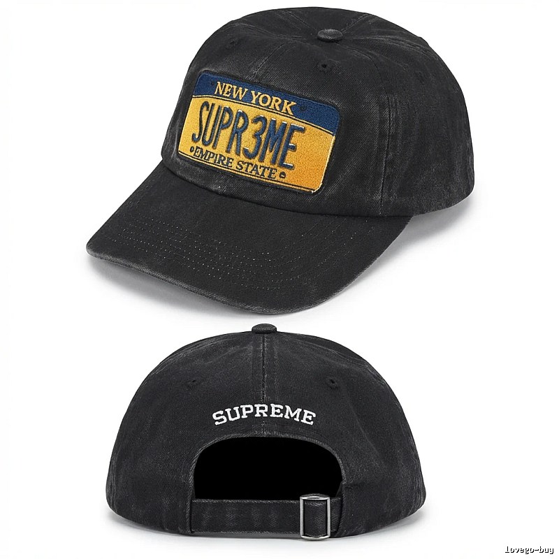 Supreme New York retro-style black hat