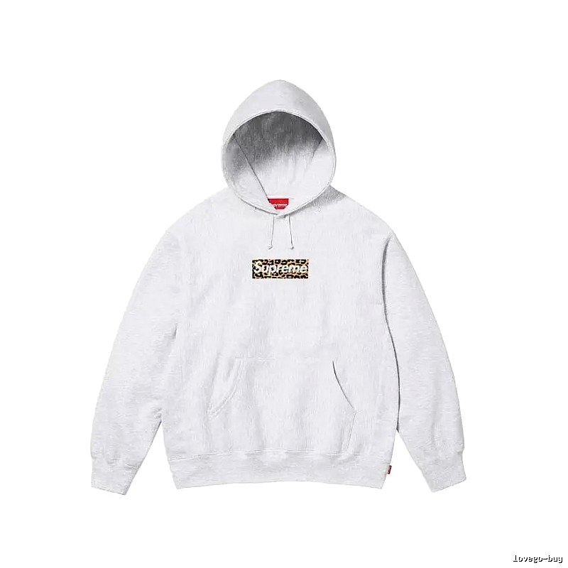 Supreme Resort Logo hoodie Gray Red Oversized for Travel Looks