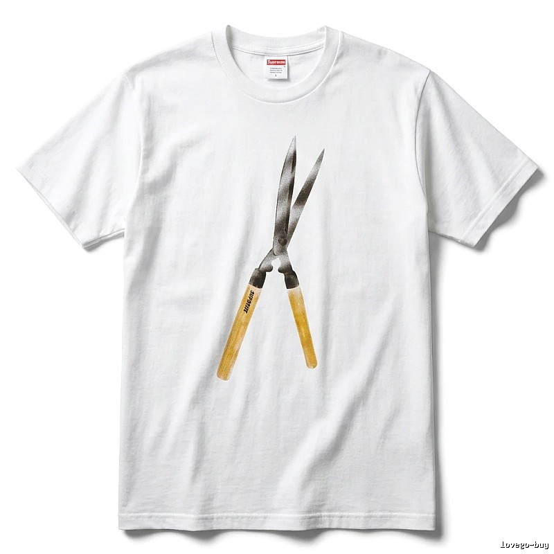 Supreme Scissors Print White T-shirt