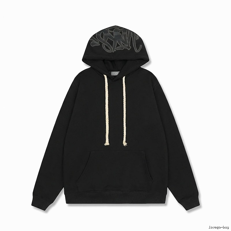 SynaWorld graffiti-style black hoodie