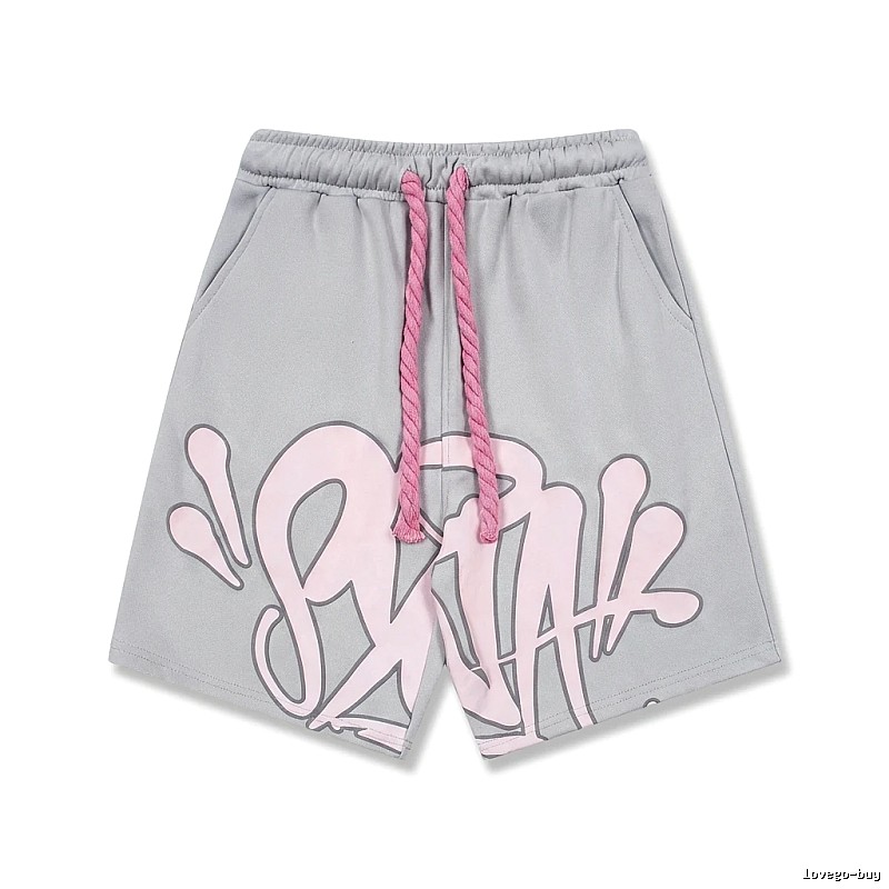 SynaWorld Graffiti-style Grey Shorts