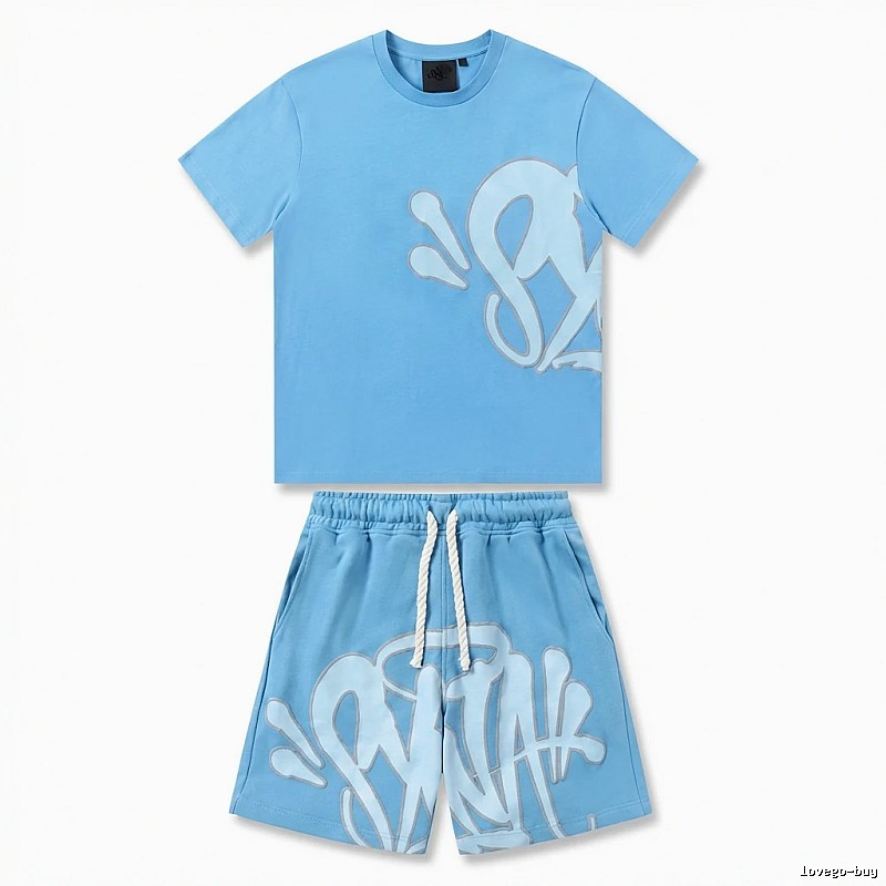 SynaWorld Graffiti-style Light Blue Suit