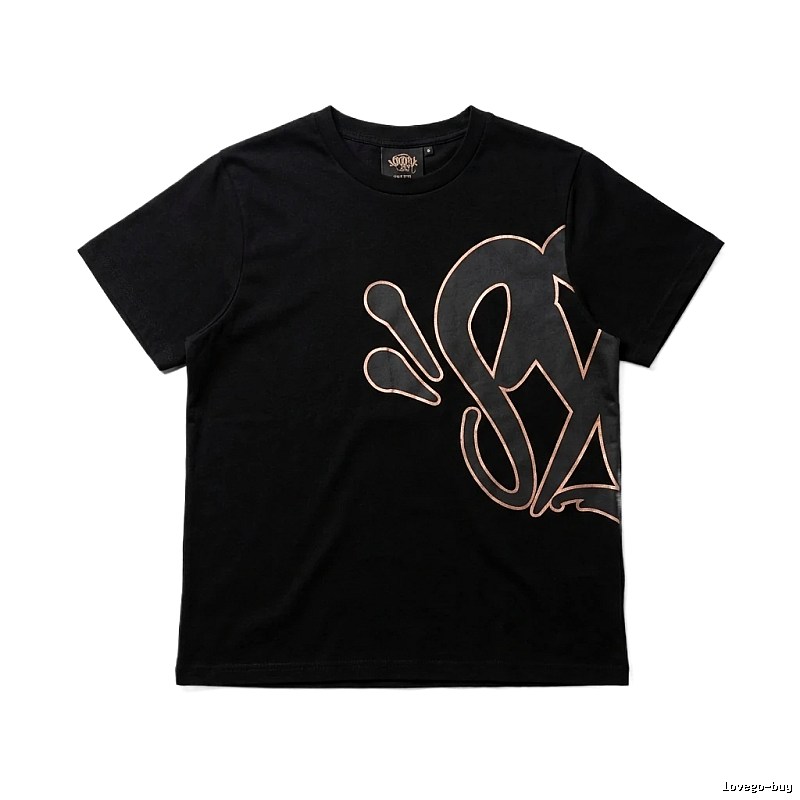 SynaWorld Trendy and Cool Style Black T-shirt