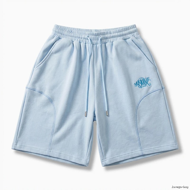 SynaWorld trendy brand light blue casual shorts