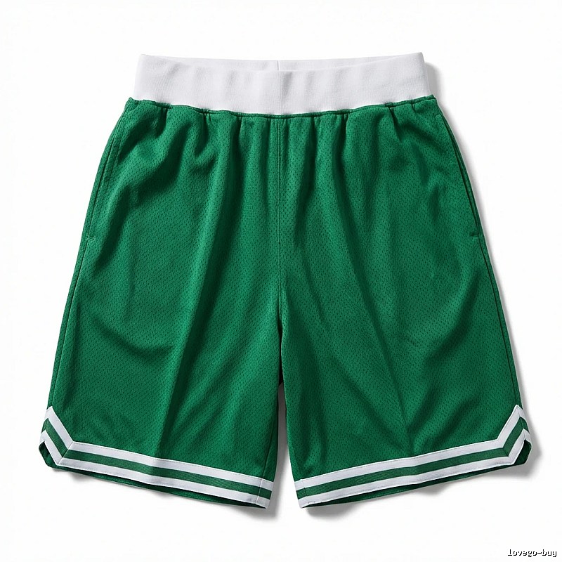 Tatum green and white retro-style shorts
