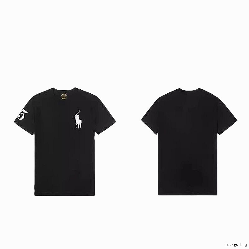 The classic and simple black T-shirt of Ralph Lauren.