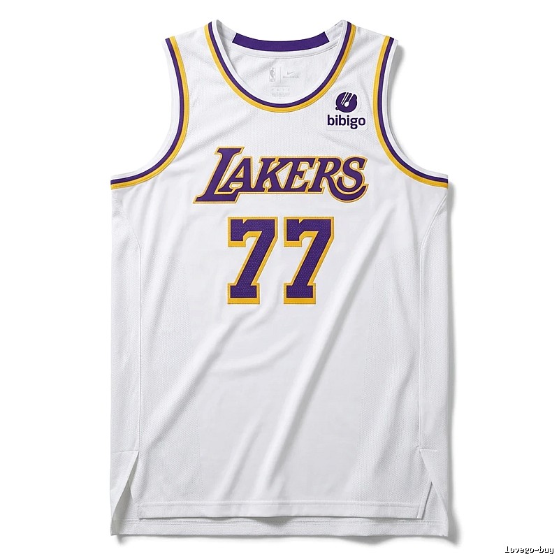 The No. 77 white basketball jersey of the Mavericks.