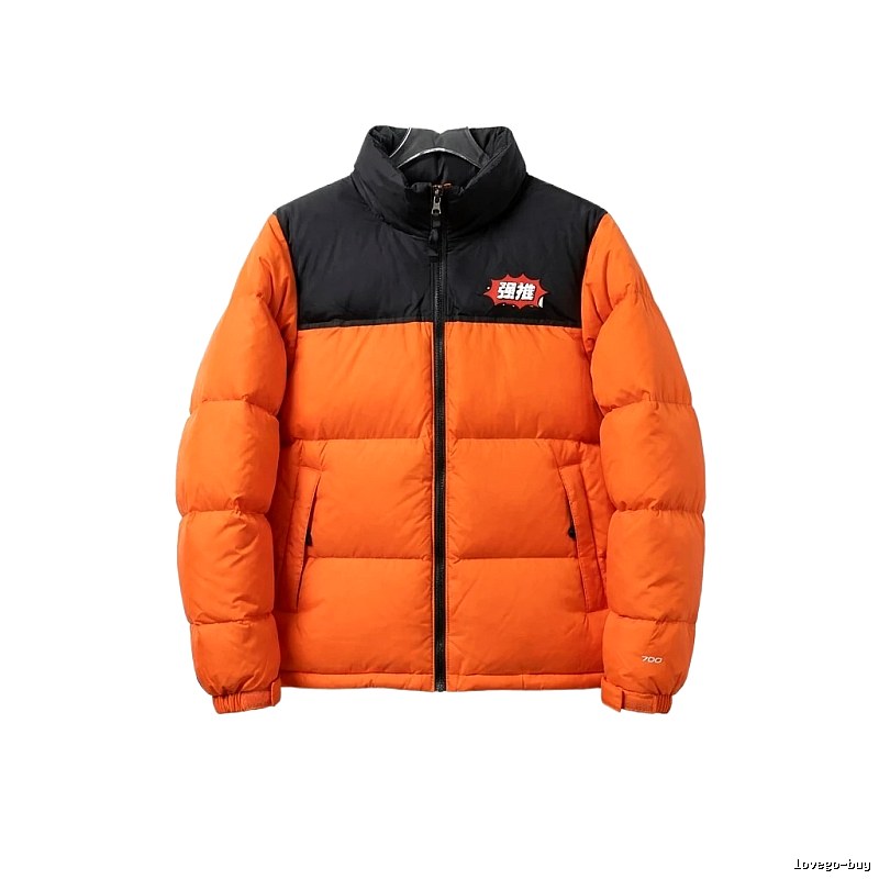 The North Face violent orange down jacket