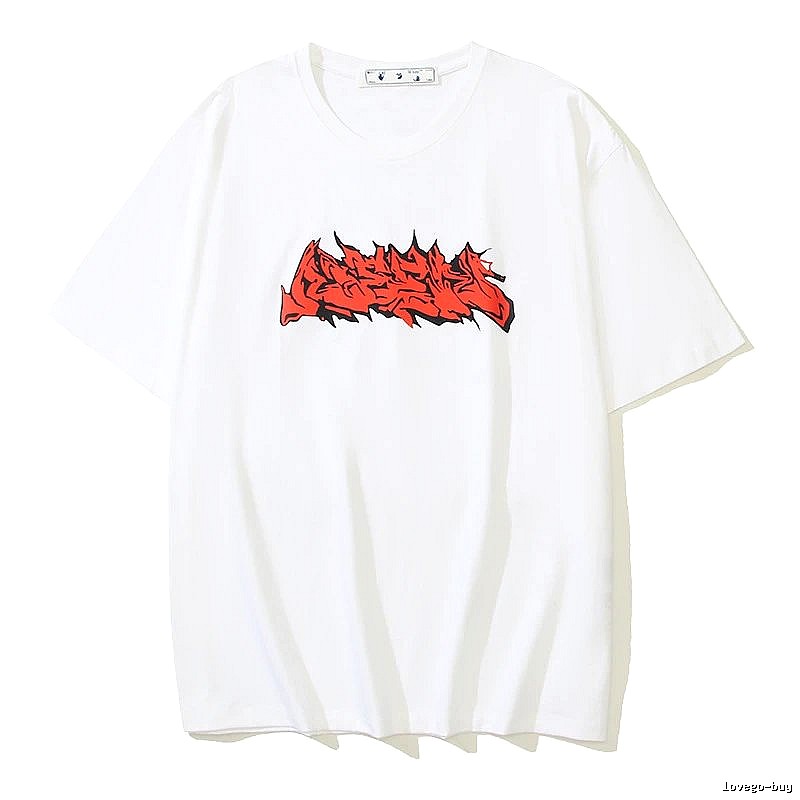Thrasher Classic Flame logo T-shirt White Red Thrasher for Daily Styling