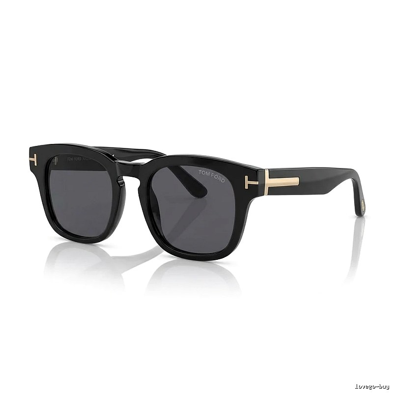 Tom Ford Square Trendy Cool Black Sunglasses
