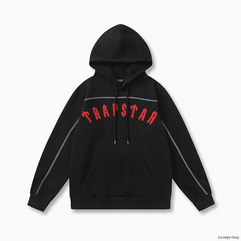 Trapstar Letter Style Black Hoodie