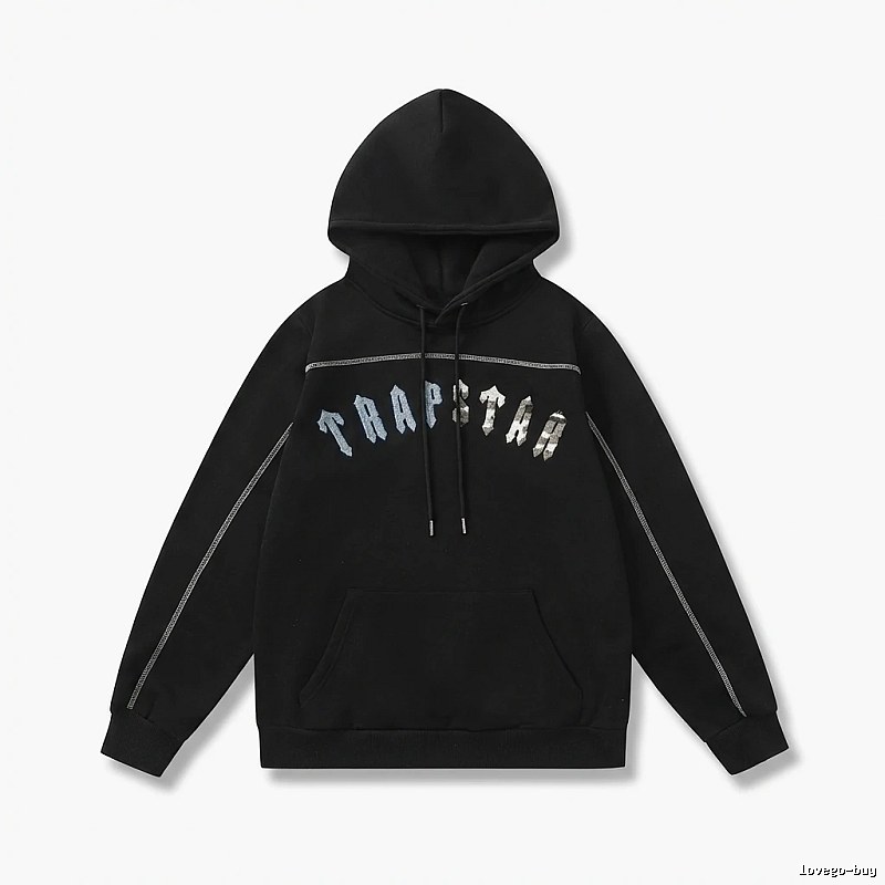 Trapstar letter-style black hoodie