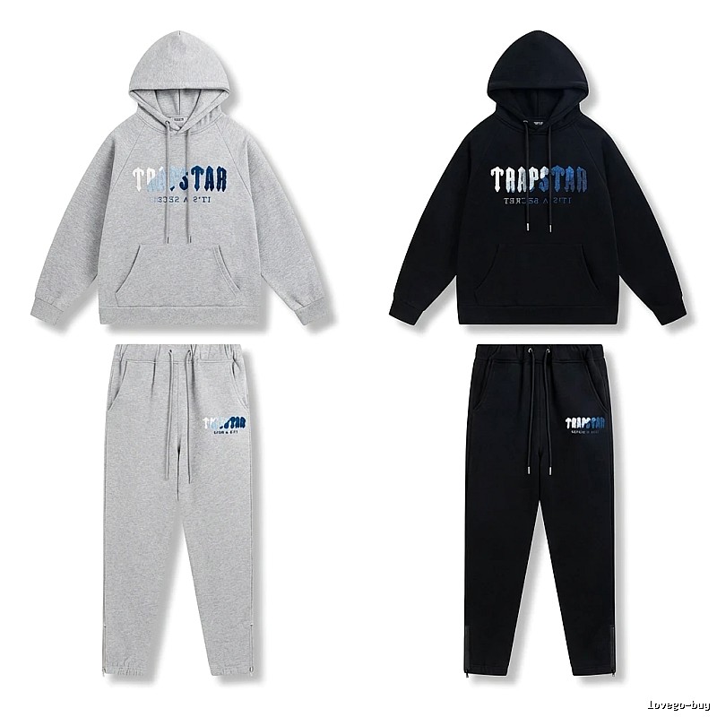 Trapstar Letter Trendy Brand Suit (Grey/Black)
