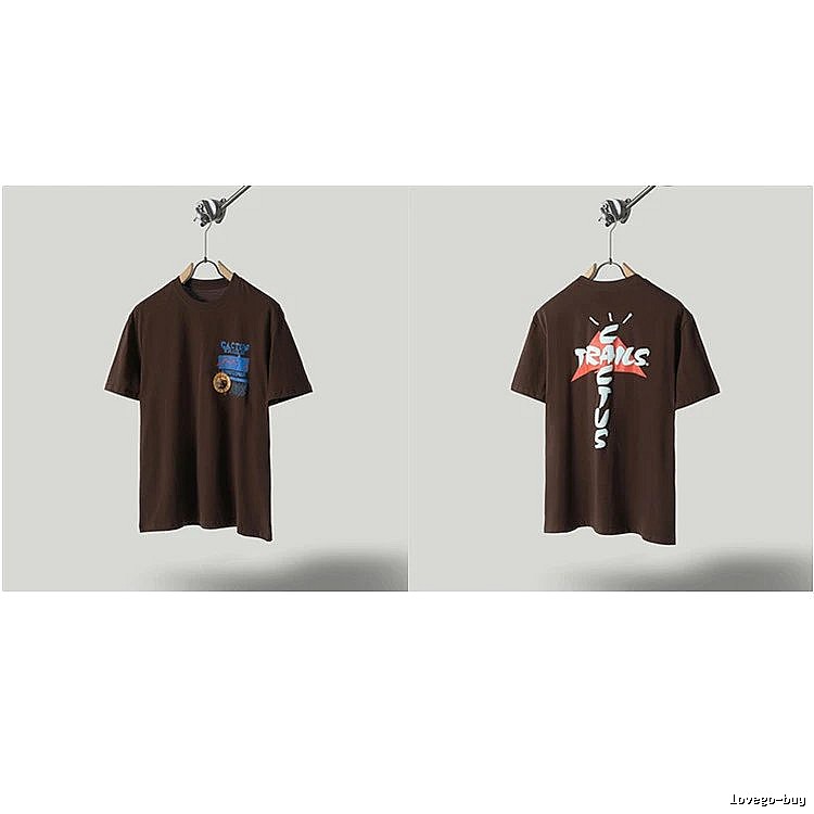 Travis Scott Cactus Graffiti Brown T-Shirt