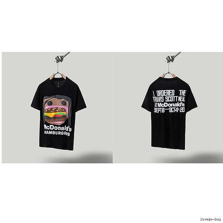 Travis Scott x McDonald's Co-branded Printed Black T-Shirt