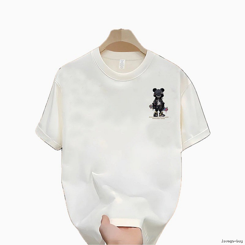 Trendy Brand Violent Bear Street Style Off-white Short Sleeve T-shirt