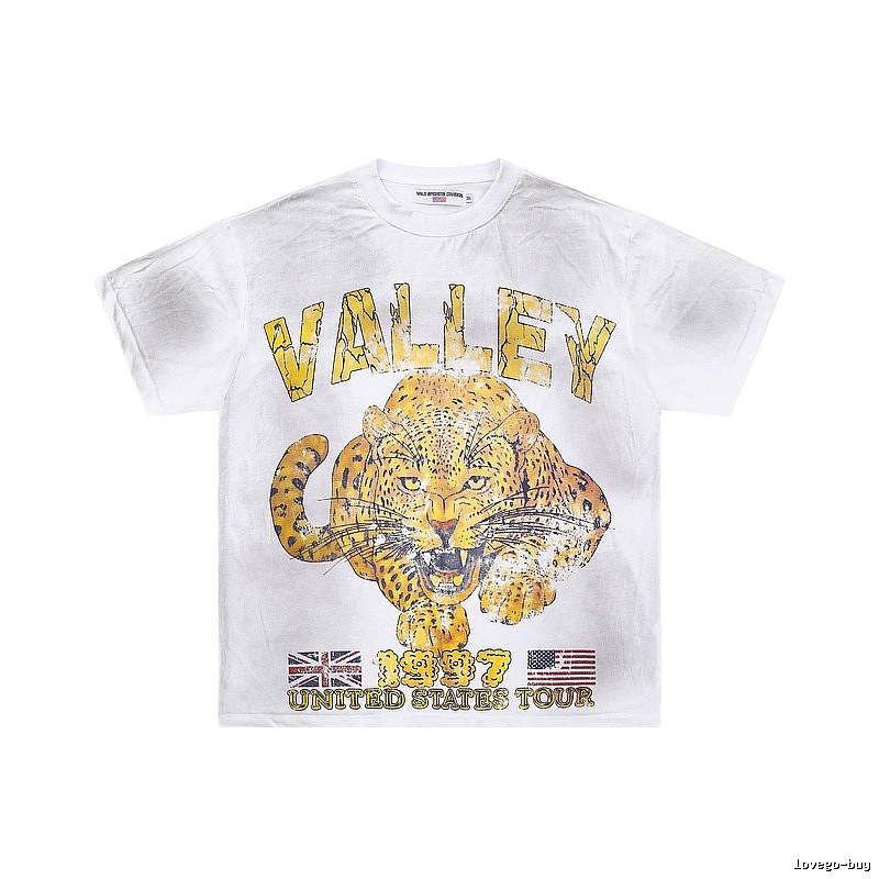 Valley American Vintage Cheetah Print White T-Shirt