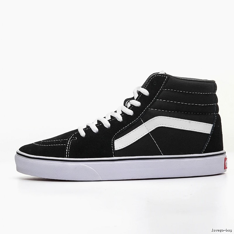 Vans classic black and white high-top shoes