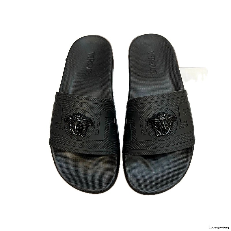 Versace Medusa Luxury Style Black Slides