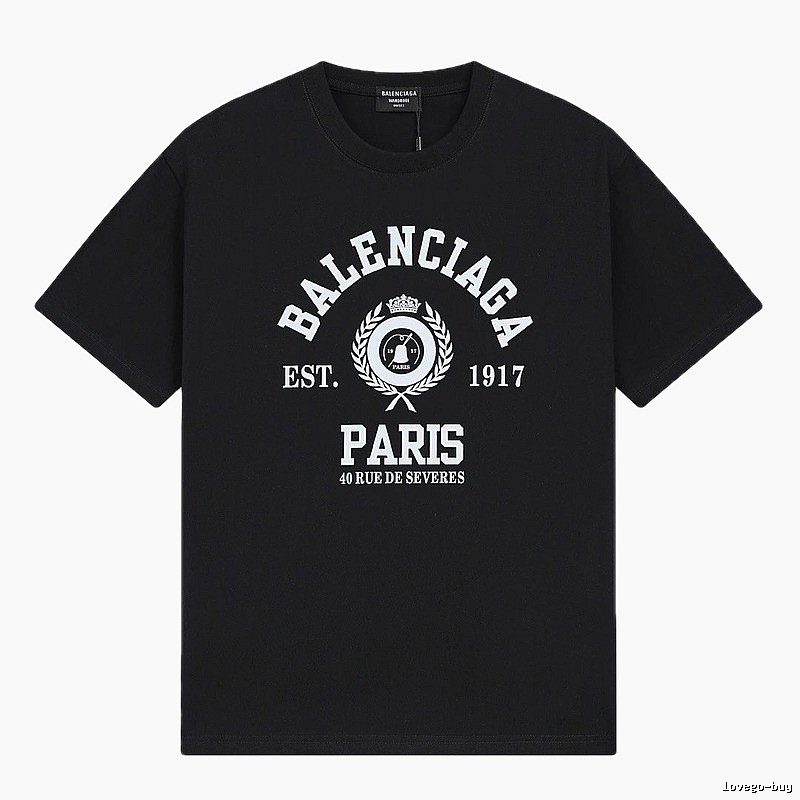 Vintage black short-sleeve T-shirt of Balenciaga