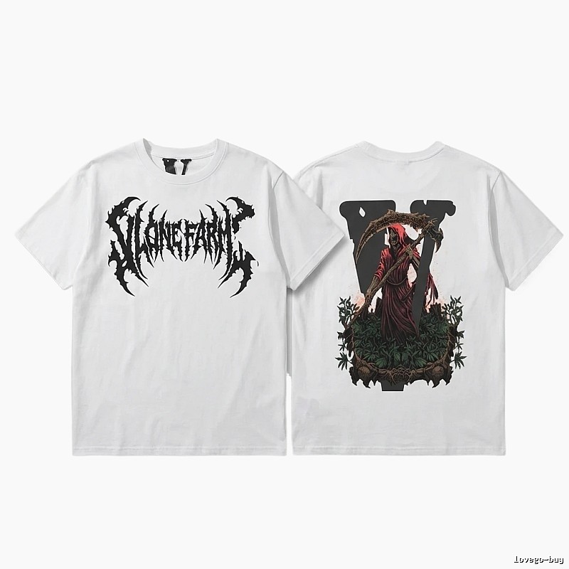 Vlone dark style white T-shirt