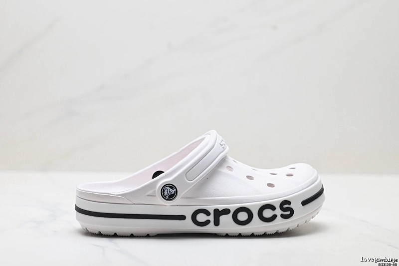 White trendy style of Crocs clogs