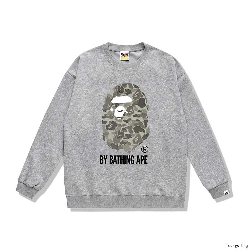 Bape camouflage-style grey sweatshirt