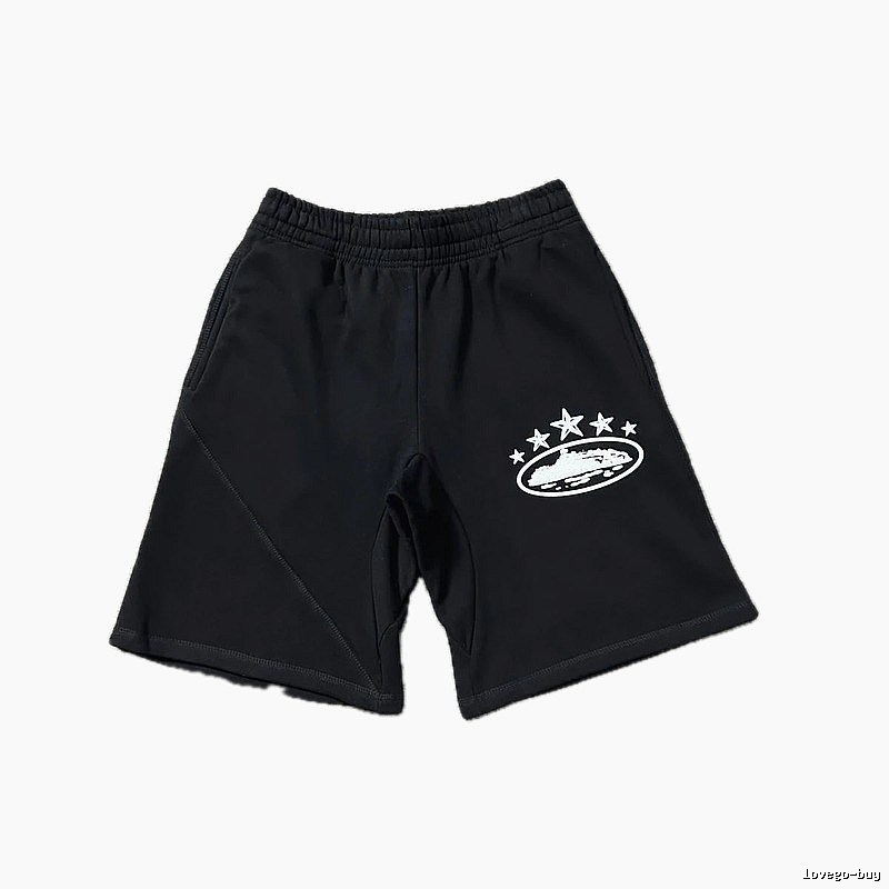 Corteiz Star Print Casual Black Shorts