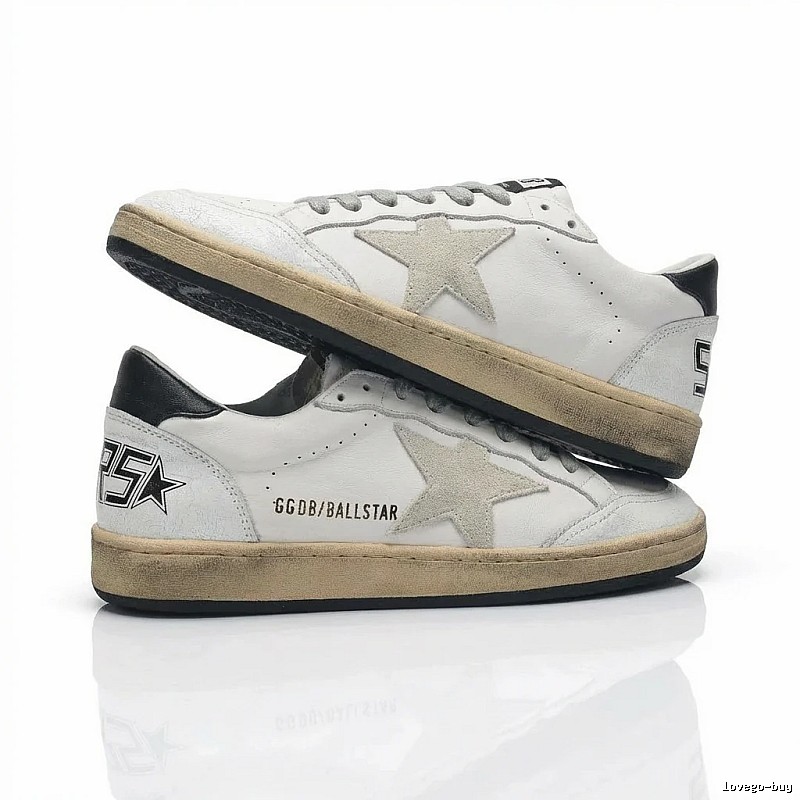 Golden Goose Ballstar retro-style white shoes