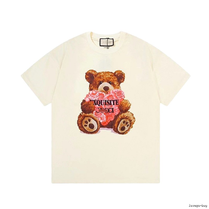 Gucci Teddy Bear Print Casual Off-white T-shirt